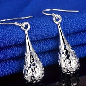Elegant Silver Teardrop Earrings